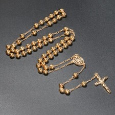 Rosary Bead Necklace Catholic Prayer Bead Chain for Crucifix Charm Jewelle