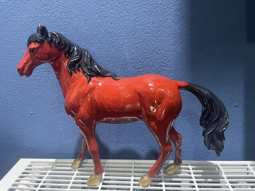 Horse metal figurine statue - horse,
