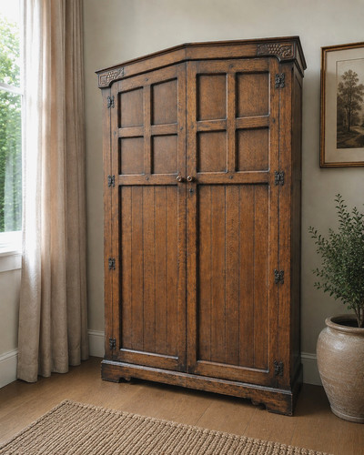 Vintage oak double door - oak,