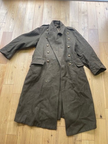 Belgian army wool greatcoat - army,