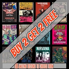 Rock Concert Music Posters/Prints Gifts Wall Art Home Decor