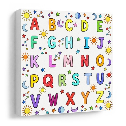 Alphabet colourful letters - alphabet,