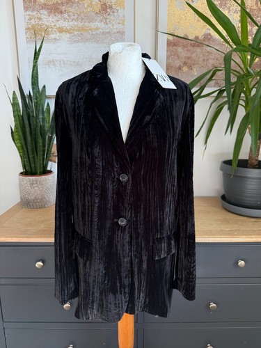 Zara black crushed - zara, velvet