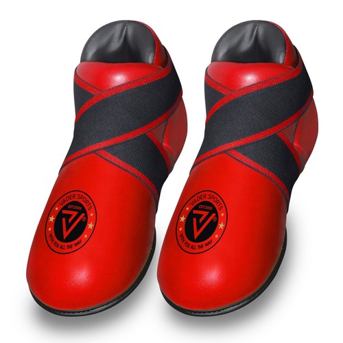 Kick boxing boots red semi - boxing,