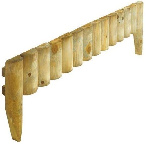 Wooden log picket fence - picket, panels