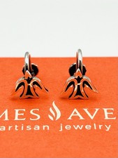 James Avery Retired 925 Sterling Silver Descending Dove Screw Back Earrings RARE