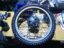 1974 PENTON KTM 400 250 MX GS 21" FRONT WHEEL BRAKE ASSY AXLE AKRONT RIM