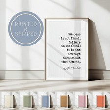 A4 Winston Churchill Quote