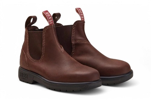 Rossi brown leather chelsea - leather,