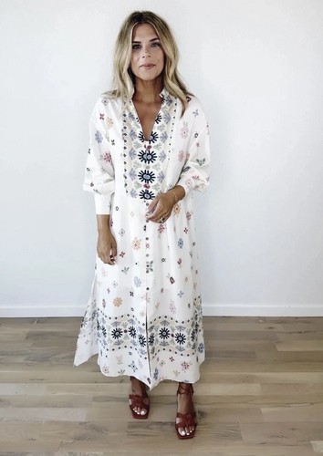 Zara ecru linen blend floral - blend,
