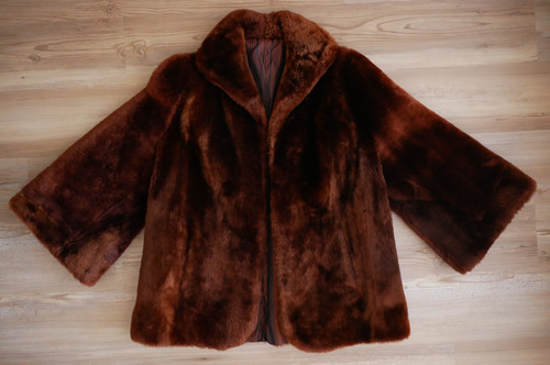 Vintage fur coat brown hip - fur,