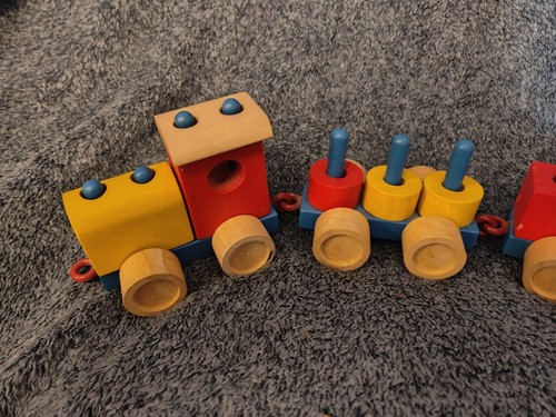 Wooden train set - wooden,