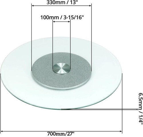 Glass lazy susan turntable - glass,