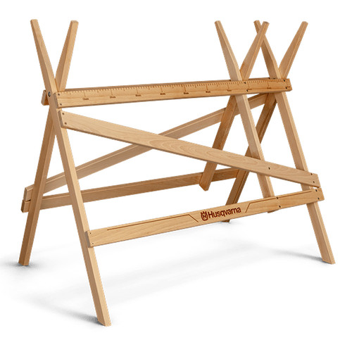 Husqvarna wooden saw horse - wooden,