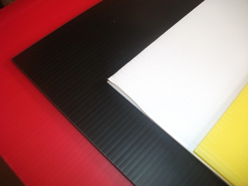 Sheets fluted plastic - of, a2
