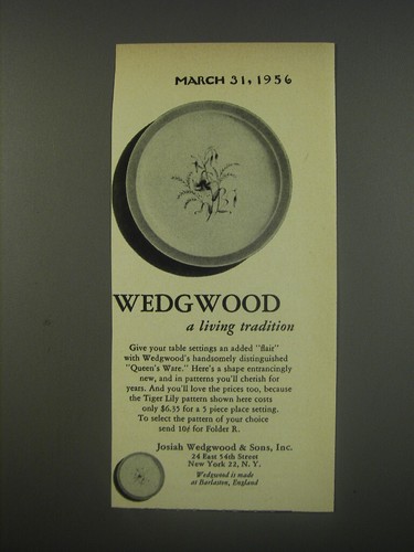 1956 wedgwood tiger - wedgwood, lily