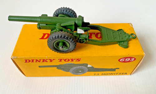 Dinky toys 693 howitzer - howitzer, 7.2