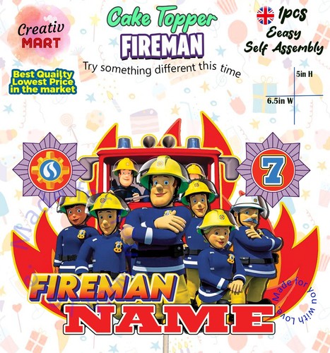 Fireman sam cake - cake, topper