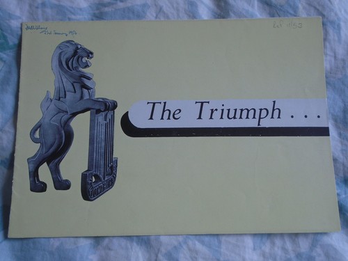 Triumph renown saloon brochure - triumph,