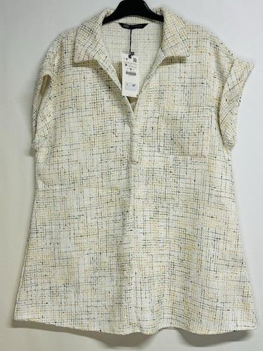 Zara lemon yellow tweed feel - tweed,