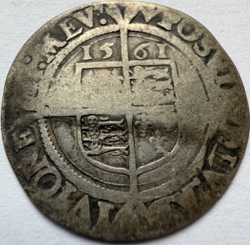 Elizabeth silver sixpence - elizabeth, i
