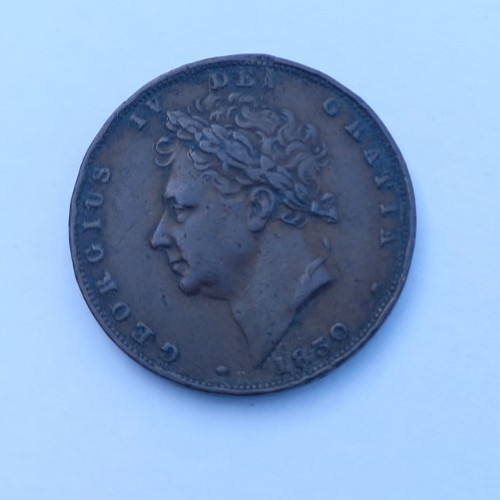 1830 farthing george - farthing, iv
