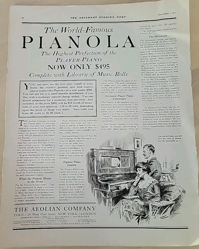1917 aeolian company pianola - company,