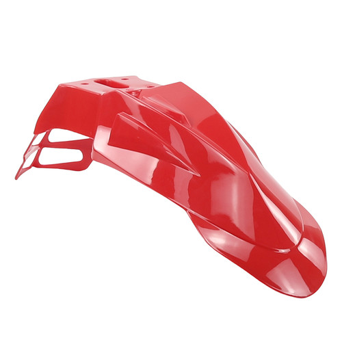 Red plastic cover front - plastic, fender