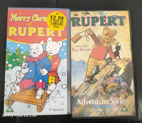 Rupert vhs adventure video - 2x,