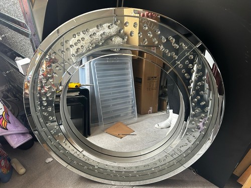 Round 60cm silver wall - round,