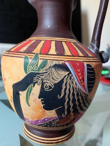 Vase greek ceramic - ceramic/clay,, hand