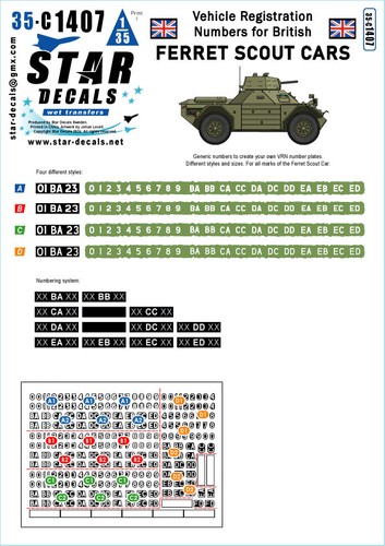 Star decals ferret scout - scout, car