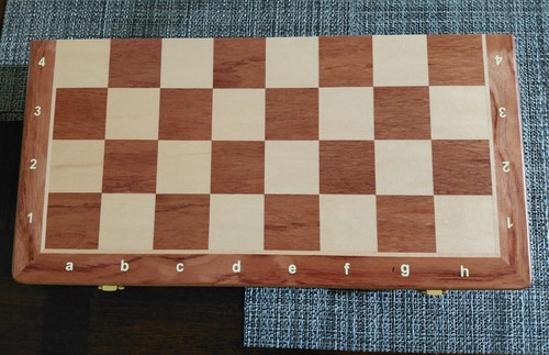 Folding wood chess set - folding,