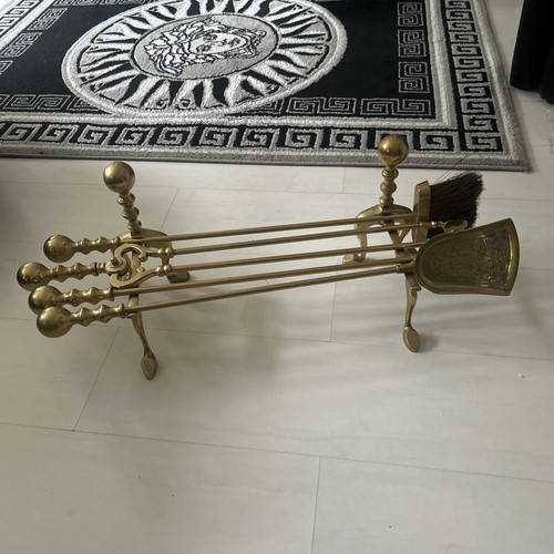 Vintage brass fire - brass,