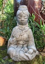 STONE GARDEN SMALL GEISHA GIRL LADY STATUE ORNAMENT 🙏