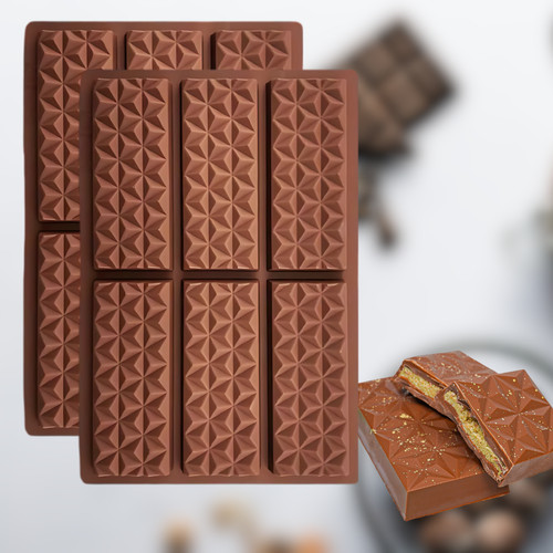 Silicone chocolate bar mould - chocolate, 6