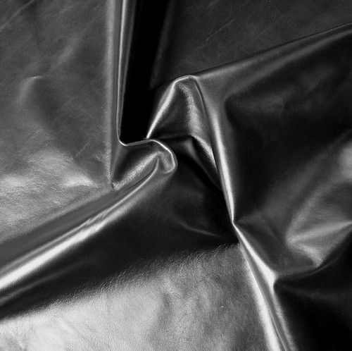 Leather smooth black nappa - leather,