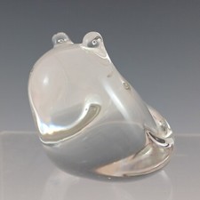 MARKED Wedgwood Clear Glass Lilliput Frog Sculpture L5015