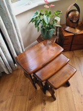 Vintage Elm Wood Nest of
