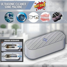 Ultrasonic Cleaner Sonic Wave Tank Glasses Watch Jewellery Cleaning Machine UK