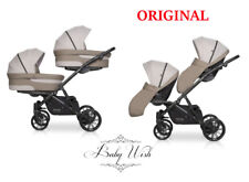 RIKO TEAM TWIN PRAM 2in1 CARRYCOT + PUSHCHAIR + FREE EXTRAS! UK RETURN 
