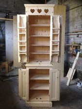 BESPOKE HANDMADE SOLID PINE TALL BOY/KITCHEN LARDER CUPBOARD/PANTRY - UNWAXED