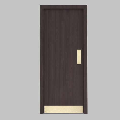 Door kick push finger - door, plate