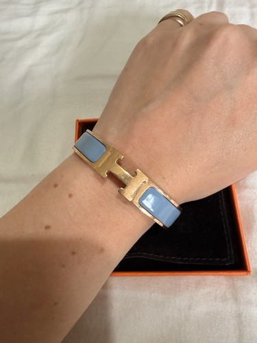 Hermès signed enamel bangle - hermès,