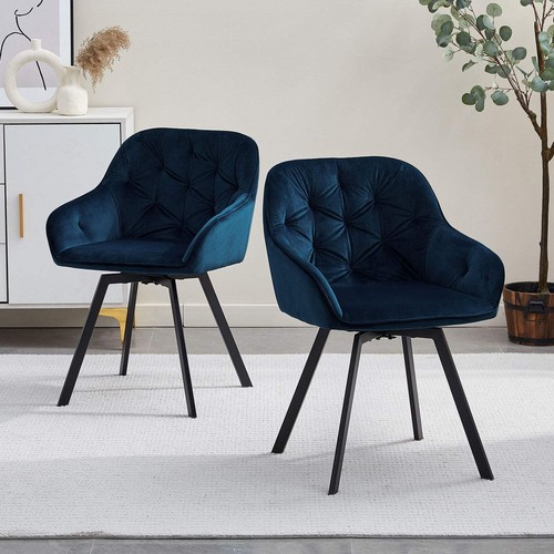 Garvies velvet swivel dining - velvet,