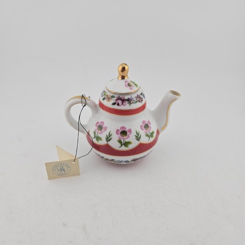 Porcelain art teapot figurine - porcelain,