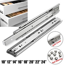 Soft Close Drawer Runners 250-600mm Ball Bearing Heavy Duty Cabinet Draw Slides