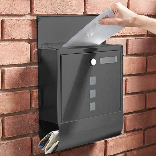 Steel wall mount mail letter - steel,