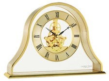Gold Tone Battery Skeleton Mantel Clock by London Clock Co 02087 - SCRUFFY BOX