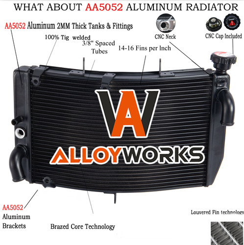 Aluminium radiator for honda - aluminium,
